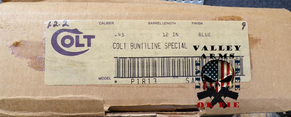 COLT BUNTLINE SPECIAL REVOLVER 45 COLT, MODEL P1813, 12"BARREL NIB UNFIRED!-img-1