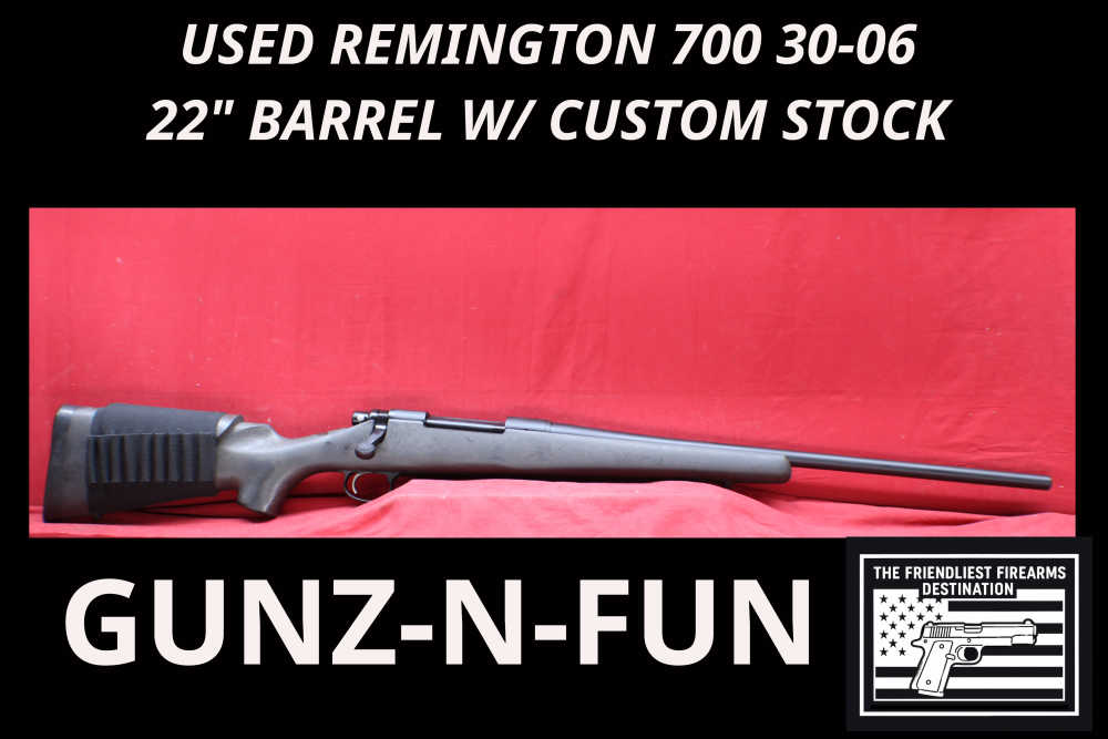 (41802)USED Remington 700 30-06 22" barrel W/ custom stock-img-0