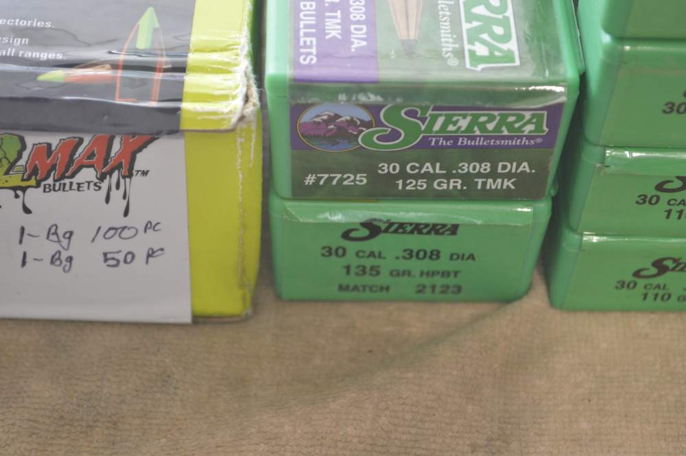 Bullets for 308 Reloading, Sierra & Hornady Pkg Lot-img-1