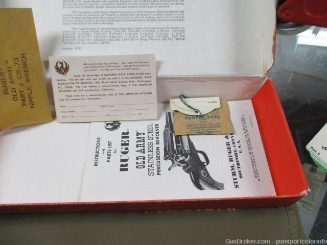 Ruger Old Army 45 Cal BP  7.5" Barrel Cylinder Markings are inverted-img-17