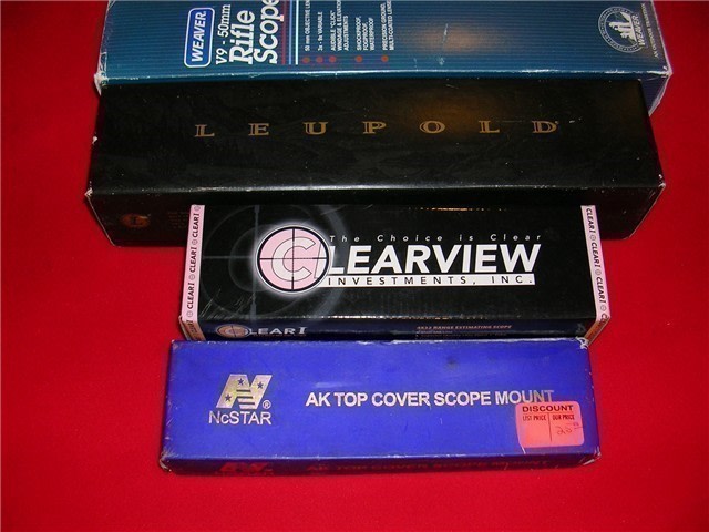 Scope  boxes, lot (Weaver Leupold Clearview, NC Star) 4 count-img-2