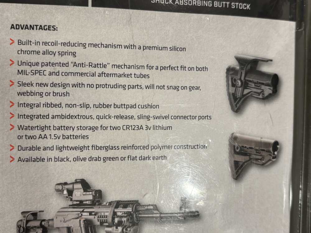 New Old Stock FAB Defense GL- Shock CP - AR15 M4 Mil-Spec Collapsible Stock-img-13
