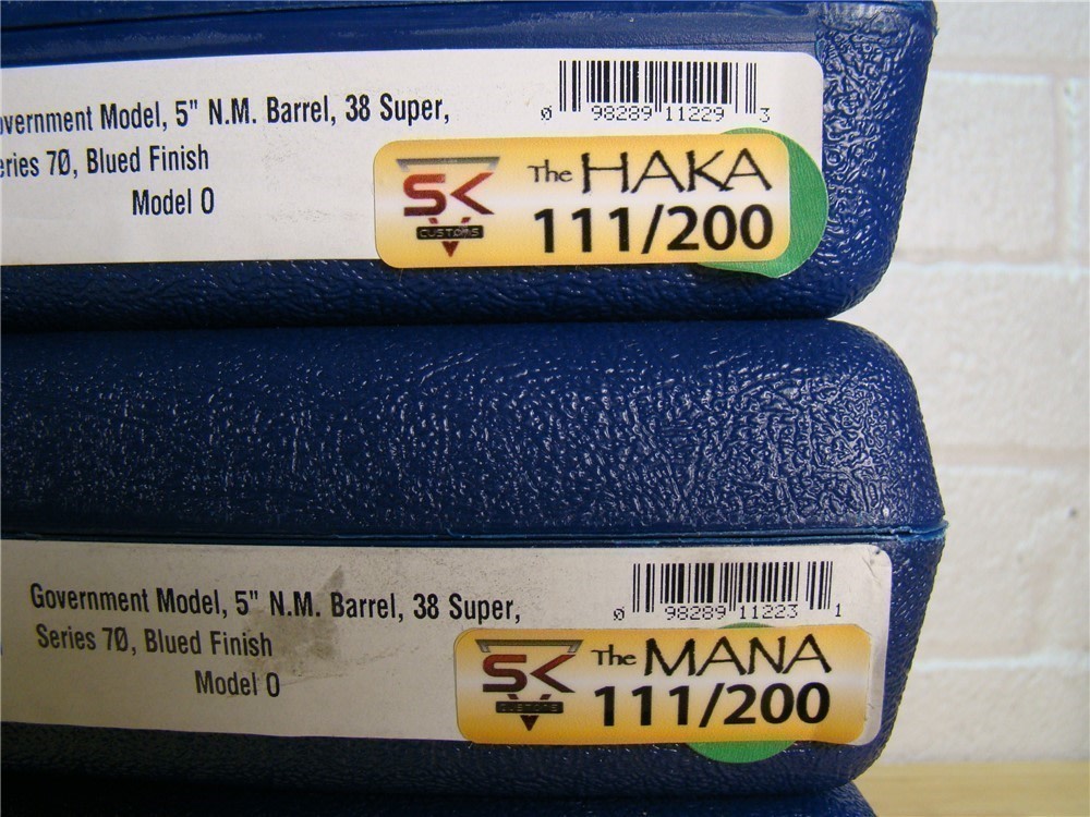 Complete set of 4 pistols Colt The MANA & HAKA .38 Super #111 of 200 made !-img-3