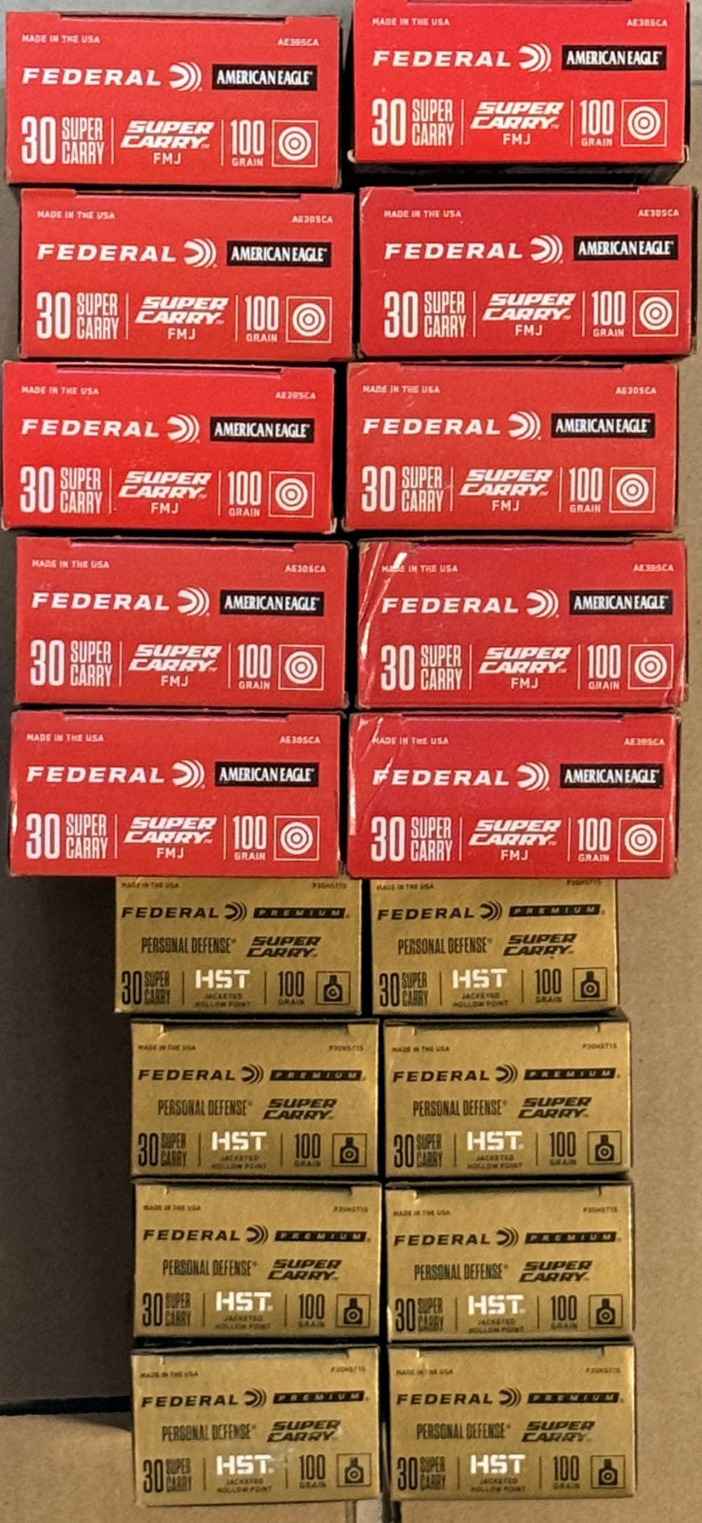 660 rounds of Federal 30 Super Carry pistol ammo-img-0