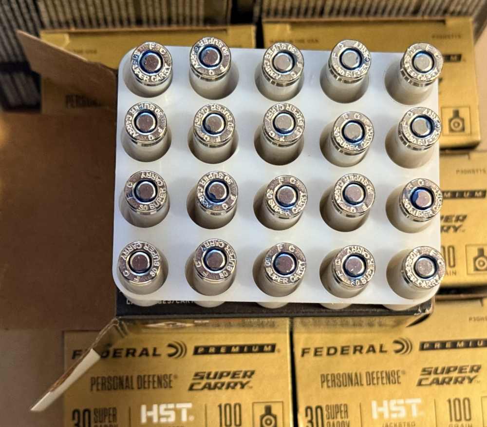 660 rounds of Federal 30 Super Carry pistol ammo-img-8