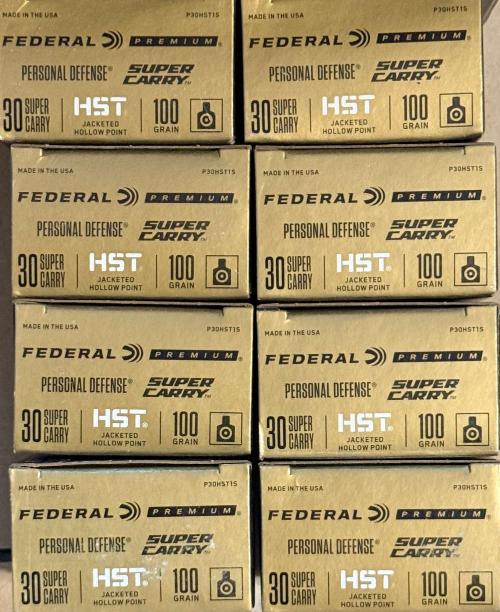 660 rounds of Federal 30 Super Carry pistol ammo-img-1