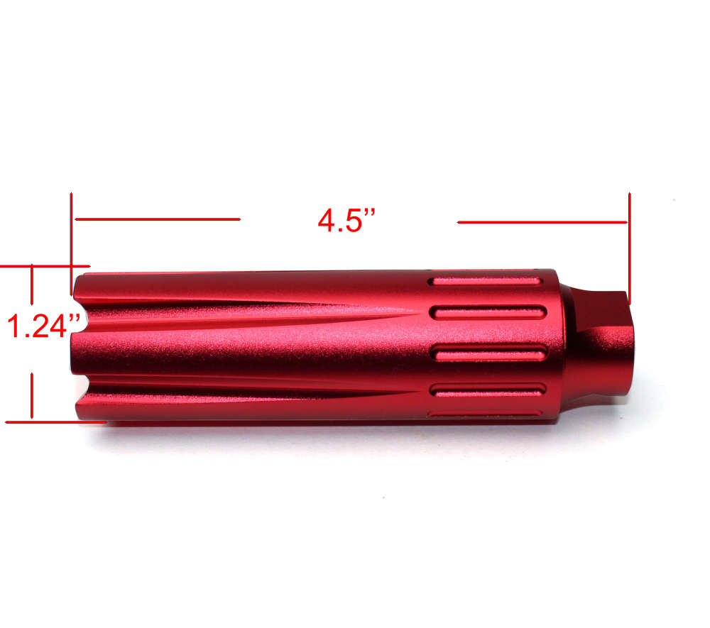 TACBRO Red Anodized AR15 Linear Comp 1/2"x28 Muzzle Brake For .223 .22LR-img-4