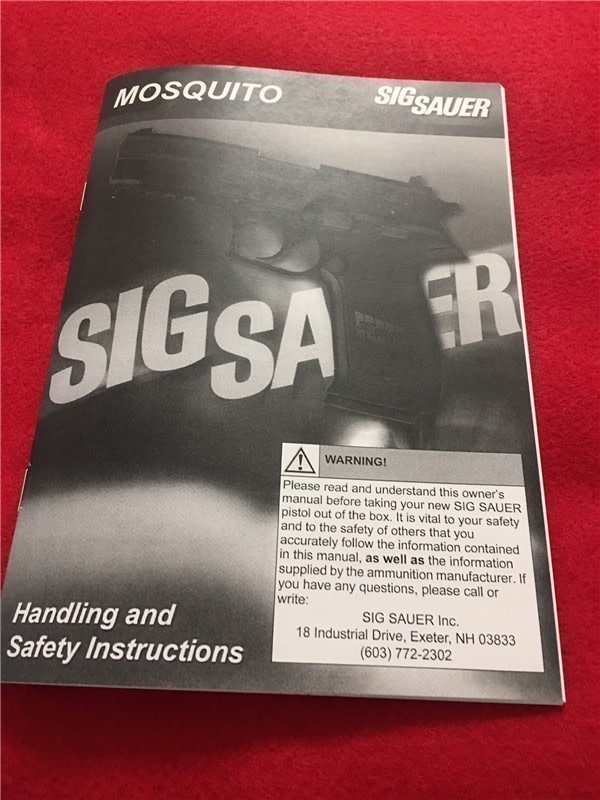 Sig Mosquito Factory Owners Manual -img-0