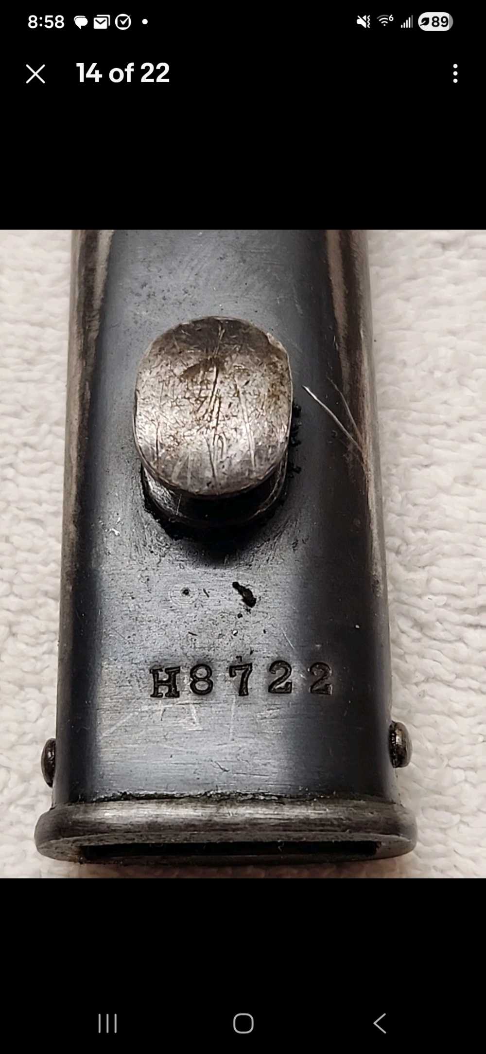 Argentine Model 1909 Mauser Sword Bayonet Matching Scabbard WKC Solingen H8-img-13
