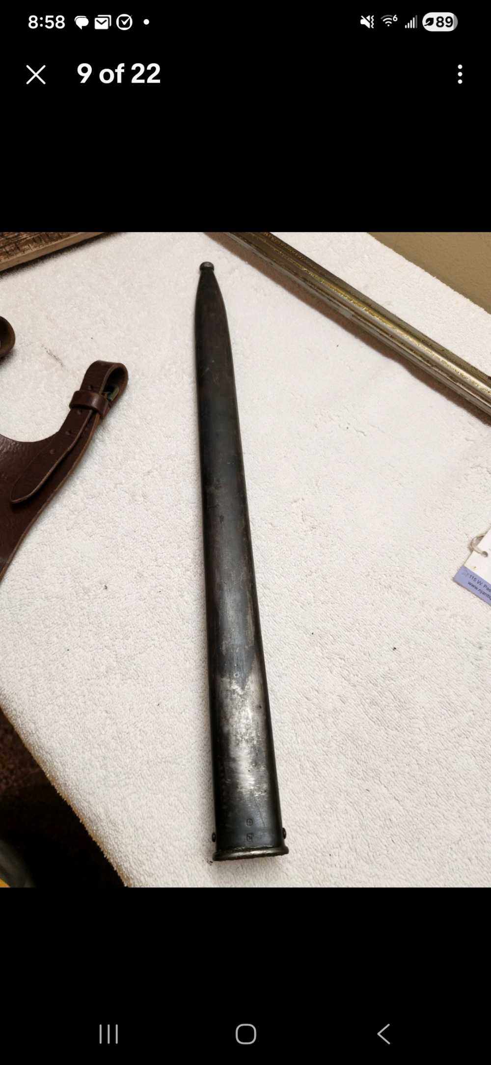 Argentine Model 1909 Mauser Sword Bayonet Matching Scabbard WKC Solingen H8-img-8