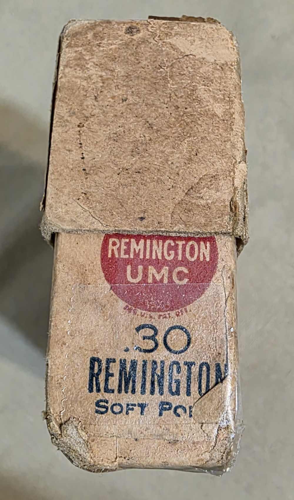 Rare! Vintage 30 Remington ammo 18 Rounds. Two Piece Box. Remington UMC.-img-3