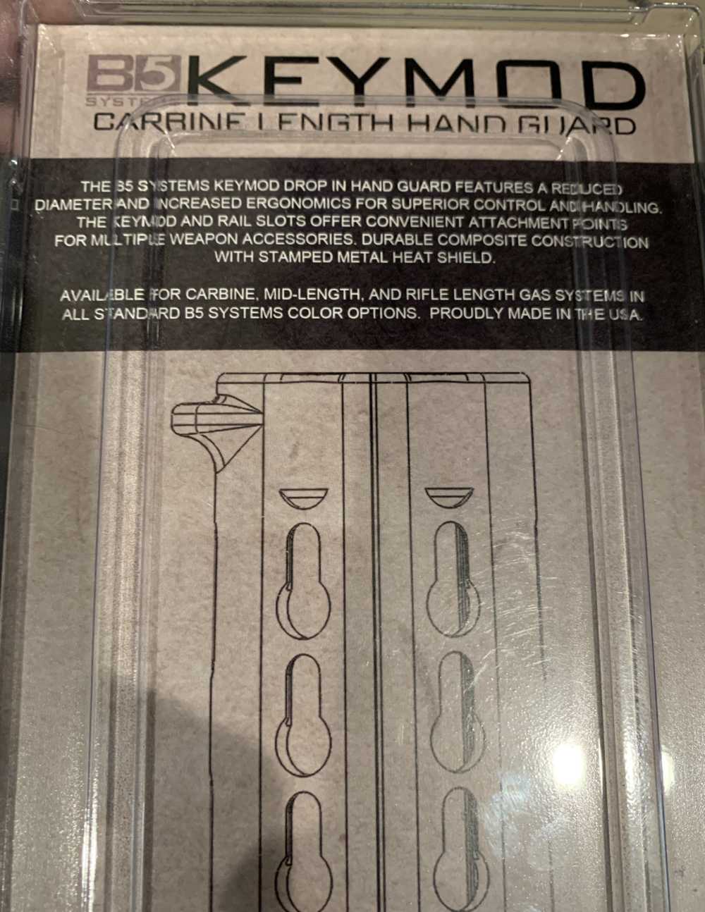 B5 Systems 7" KeyMod Carbine Length Handguard - FDE - HGC-002-01-img-3