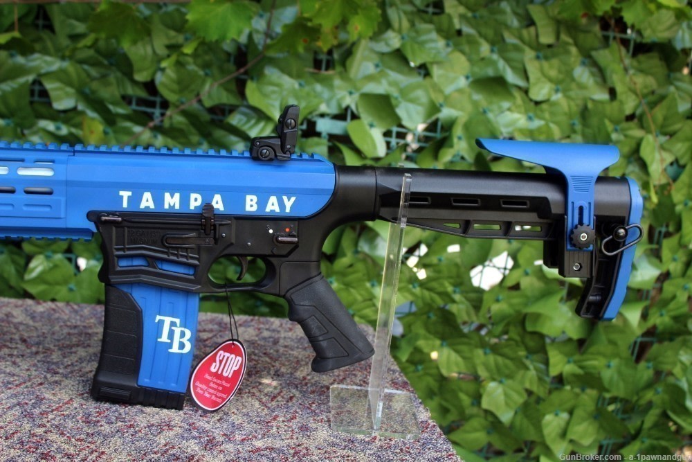 AR Style 12 Gauge Fear 116 "Tampa Bay Rays " Custom Duracoat New (Cerakote)-img-11
