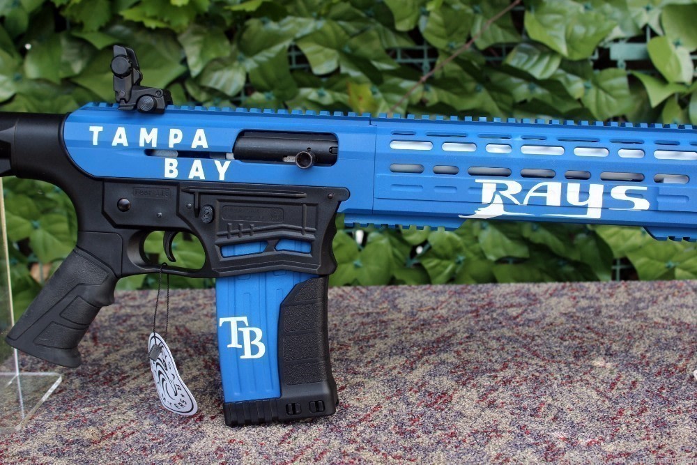 AR Style 12 Gauge Fear 116 "Tampa Bay Rays " Custom Duracoat New (Cerakote)-img-4