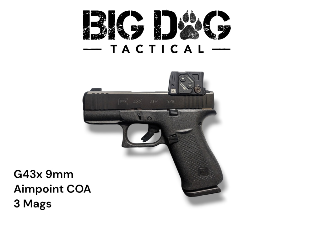 GLOCK G43X AIMPOINT COA 9MM PISTOL, 3 MAGS, DEAL -img-0