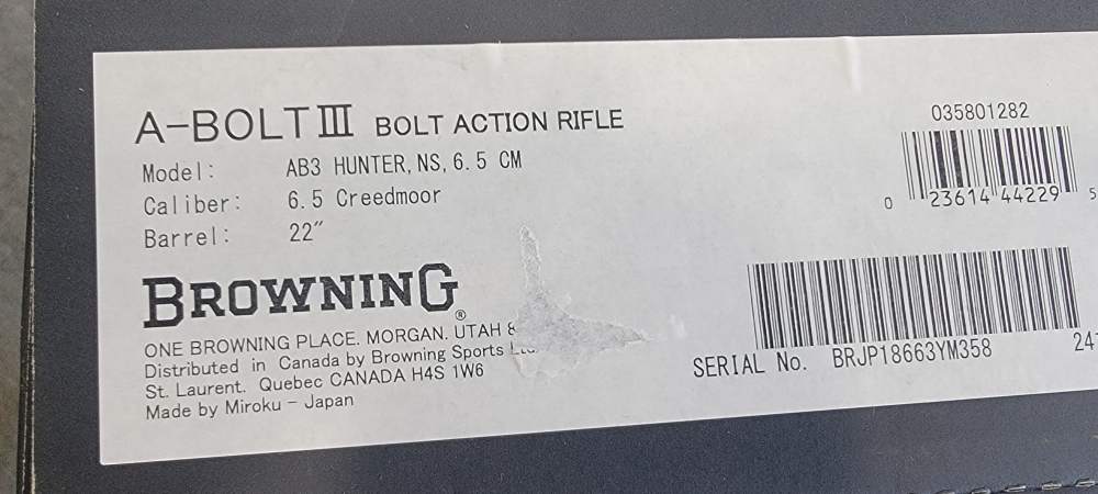 Browning AB3 Hunter 6.5 Creedmoor 22" Barrel -img-13