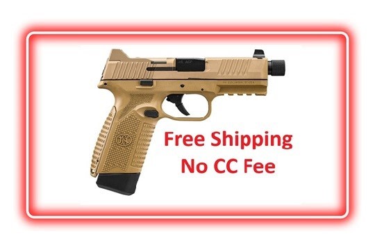 FN 66101386 545 Tactical 45ACP 10+1 4.71" Flaat Dark Earth TB Optic Cut FDE-img-0