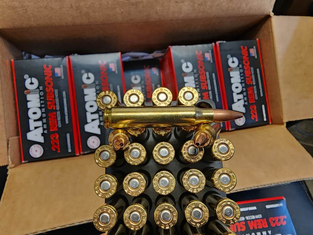 500 ROUNDS ATOMIC .223 REM SUBSONIC 77 BTHP JHP HP SUB REMINGTON SONIC BOAT-img-2