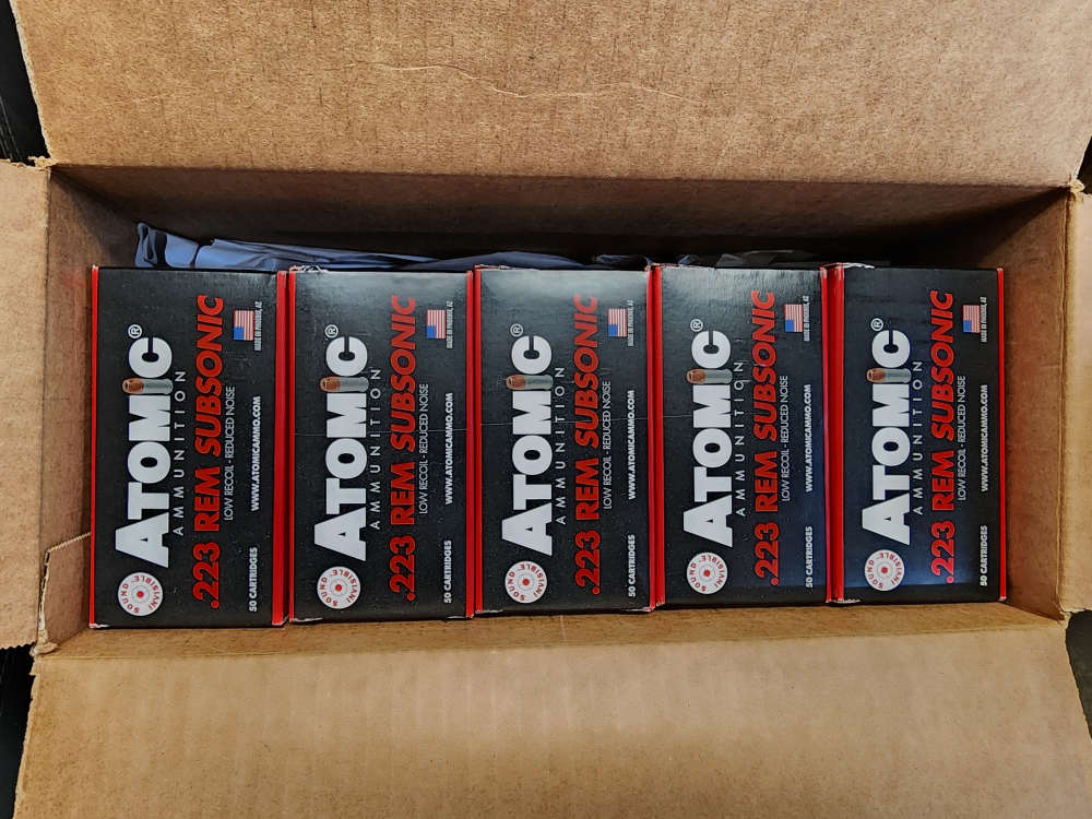 500 ROUNDS ATOMIC .223 REM SUBSONIC 77 BTHP JHP HP SUB REMINGTON SONIC BOAT-img-0