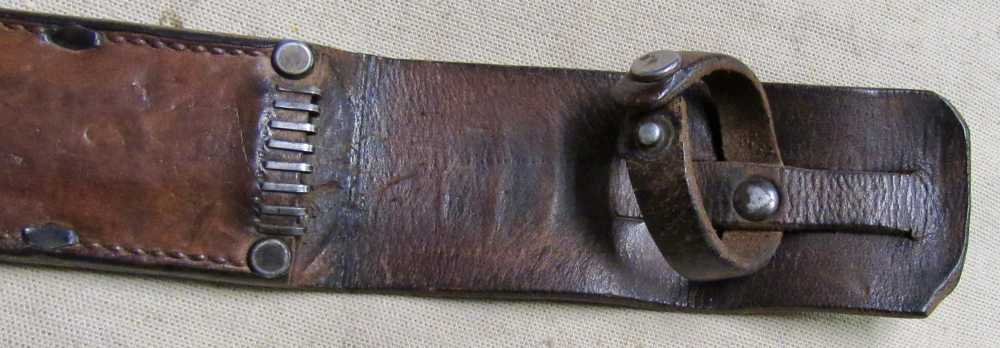 Original Early WWII M3 PAL Blade Marked Fighting Knife W/ Leather Scabbard-img-10