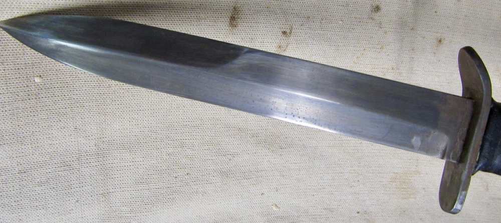 Original Early WWII M3 PAL Blade Marked Fighting Knife W/ Leather Scabbard-img-7