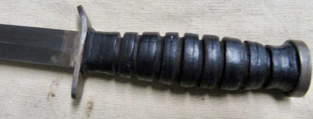 Original Early WWII M3 PAL Blade Marked Fighting Knife W/ Leather Scabbard-img-6