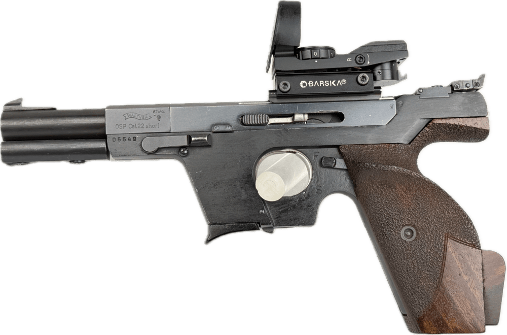 Walther OSP .22 Short Rapid Fire 1966-67 Red Dot -img-9
