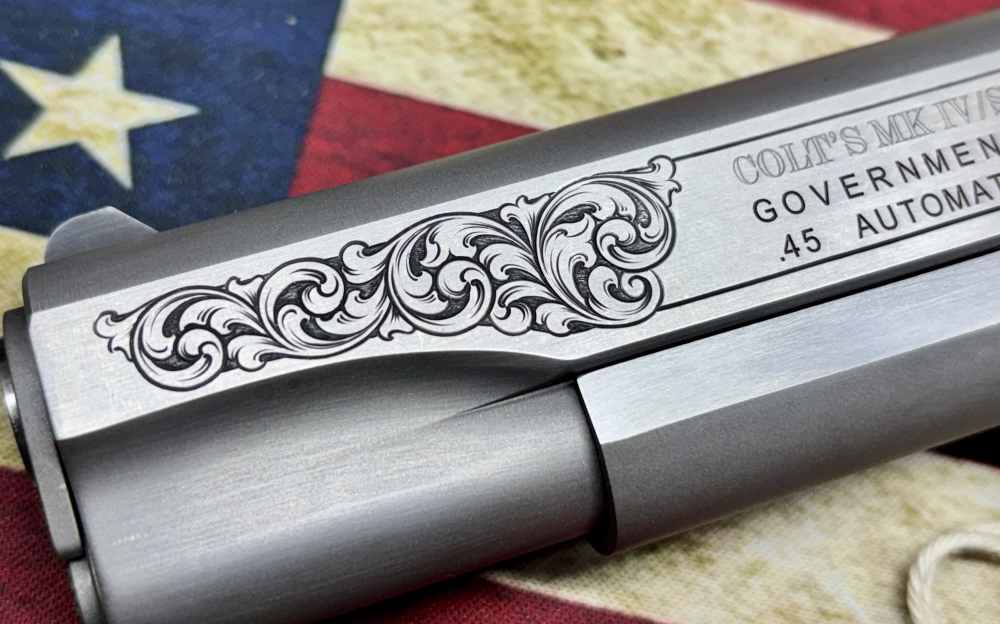 Stunning Colt .45acp Hand Engraved 1911 5" Tyler Gunworks COO1911CSSENTGW-img-1