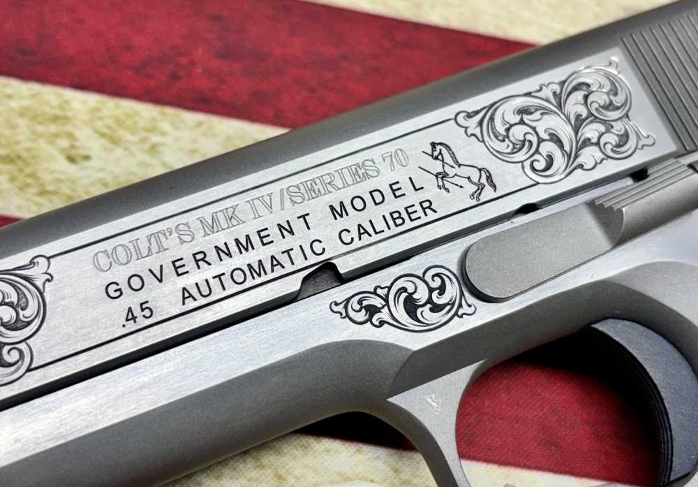 Stunning Colt .45acp Hand Engraved 1911 5" Tyler Gunworks COO1911CSSENTGW-img-2