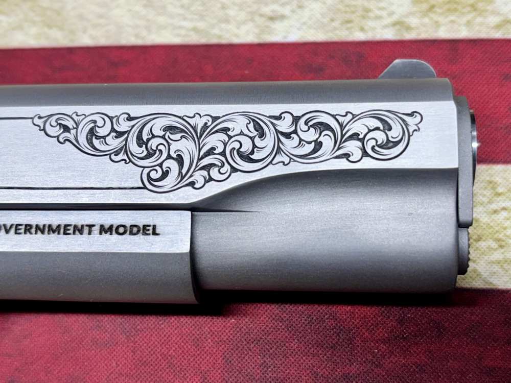 Stunning Colt .45acp Hand Engraved 1911 5" Tyler Gunworks COO1911CSSENTGW-img-5