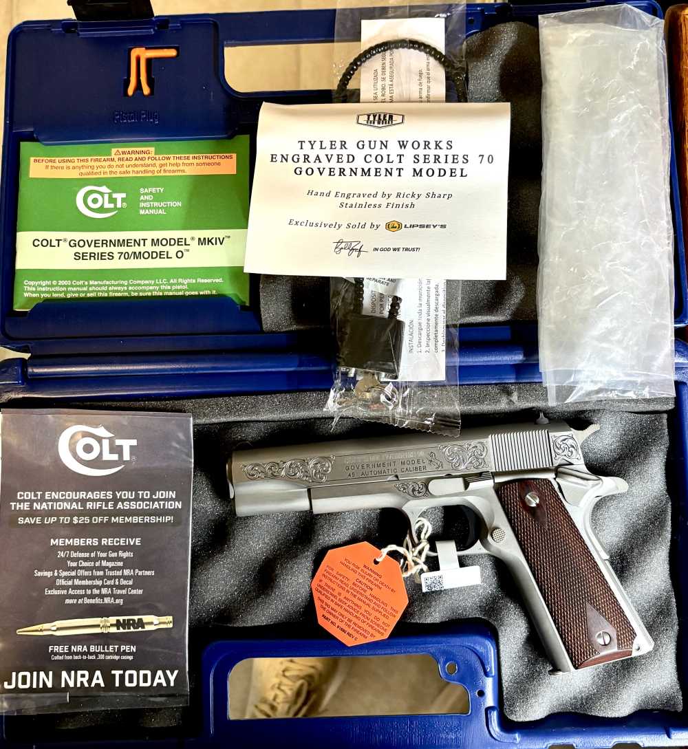 Stunning Colt .45acp Hand Engraved 1911 5" Tyler Gunworks COO1911CSSENTGW-img-9