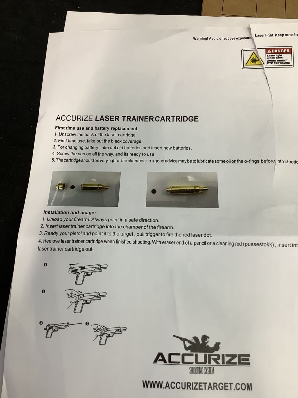 Accurize Acoustic Laser Trainer Target Kit. 9mm and 223 cartridge-img-3