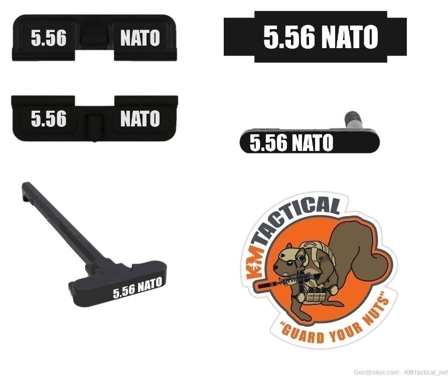 AR-15 Custom Engraved 5.56 NATO Combo Set lower Upper Engraved Parts-img-0