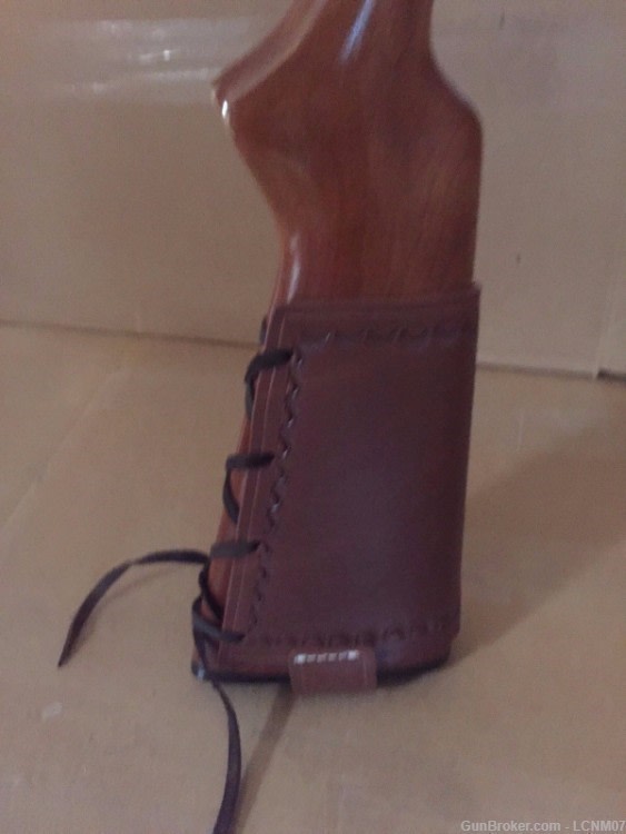 Tanned Leather Buttstock Ammo Bullet Holder Carrier Fits 45 70 Govt Caliber-img-1