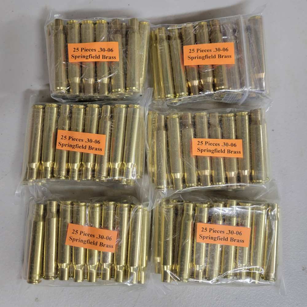 Springfield 30-06 once fired brass lot of 150 pieces -img-0