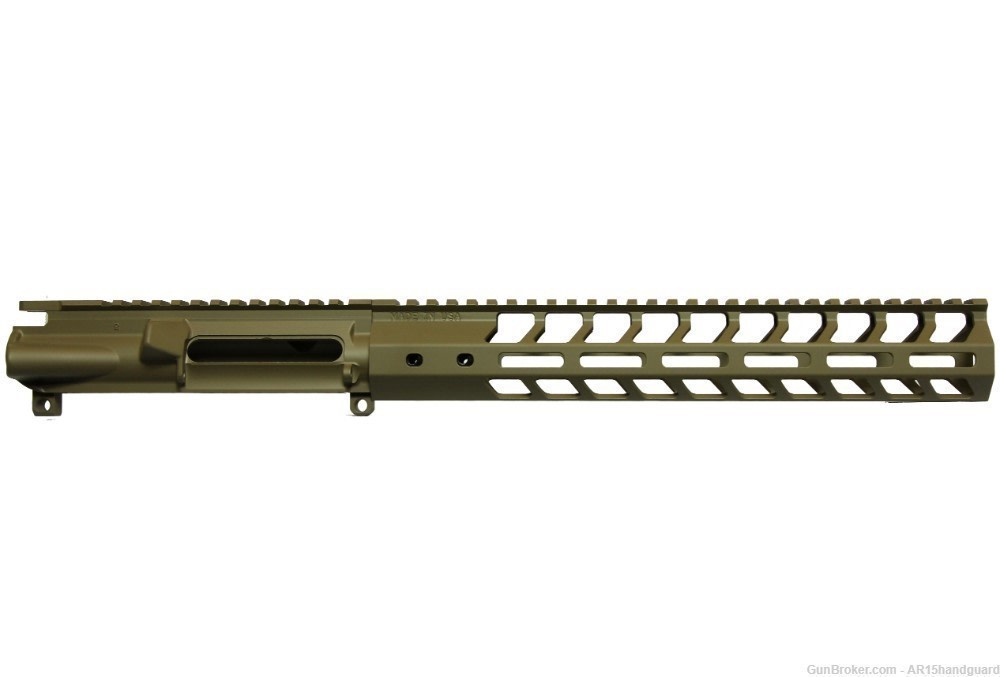 AR15 Stripped upper w/ 12" MLOK Handguard Cerakote FDE Combo (MADE IN USA)-img-0
