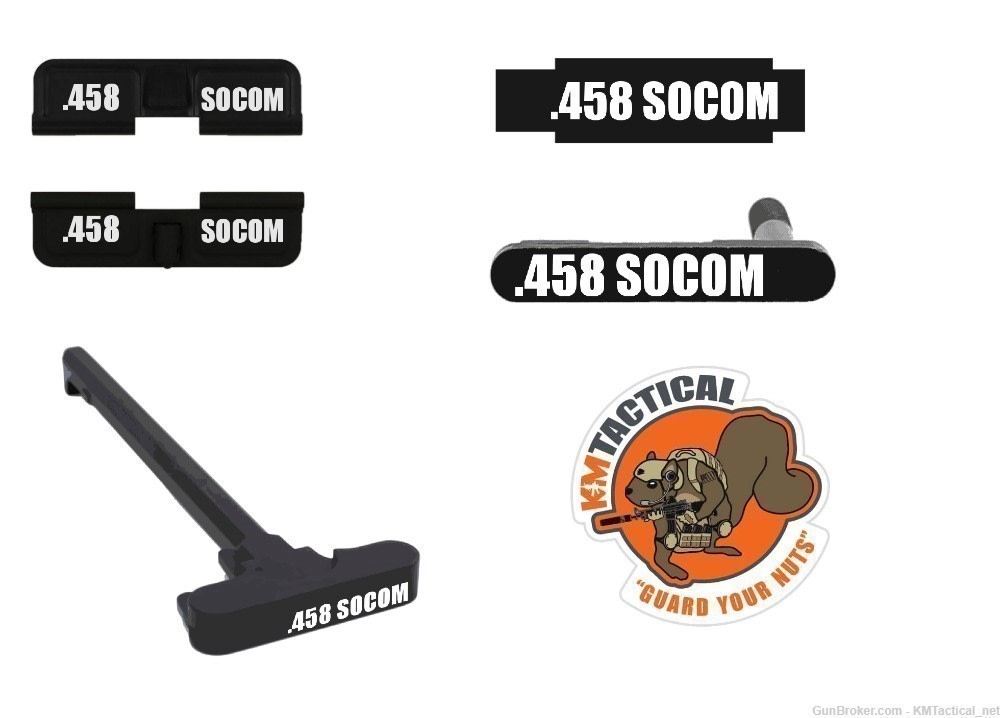 AR-15 Custom Engraved 458 Socom Combo Set lower Upper Engraved Parts-img-0