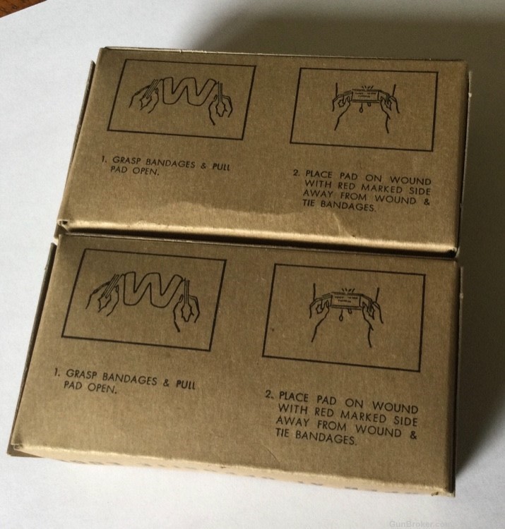 Original Vietnam War Era U.S. Army "Dressing, First Aid, Qty 4 ,in boxes-img-3