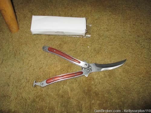 Wood Handle Butterfly Knife  -  Really Nice-img-0