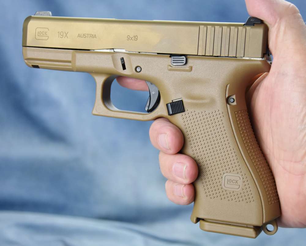 Original Two Tone Coyote Glock 19X 9mm 4" barrel nPVD Slide Coating-img-0