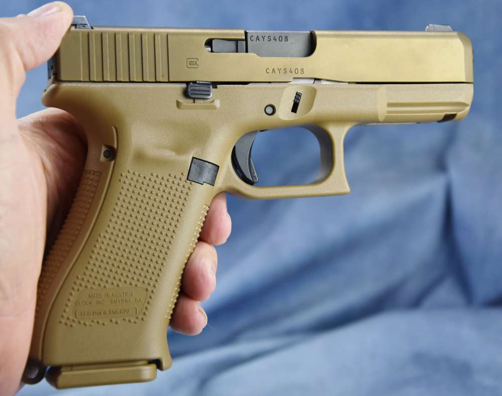 Original Two Tone Coyote Glock 19X 9mm 4" barrel nPVD Slide Coating-img-1