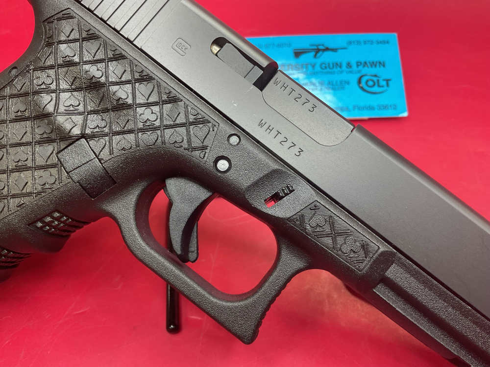 Custom Glock 22 Gen 3 .40 S&W 4.5” - Laser Engraved Ace of Spades - Skull-img-17