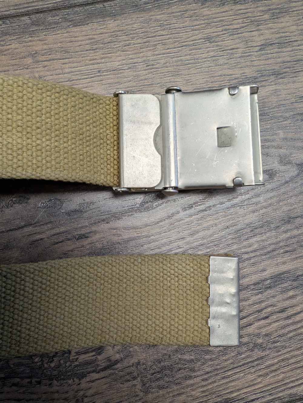 Italian Army Khaki 2" Web Belt and Buckle Original Surplus -img-2