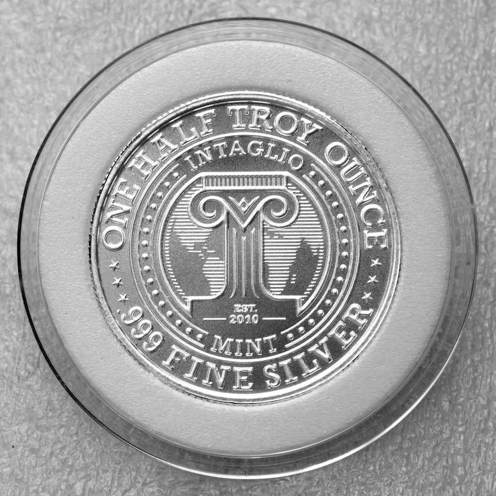 1/2 oz .999 pure silver - ;Jackalope art round, 30mm-img-1