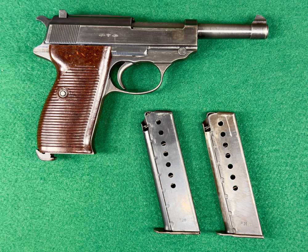 WWII Walther P.38 ac44 – Matching #s – 1944 German Military – Two Magazines-img-1