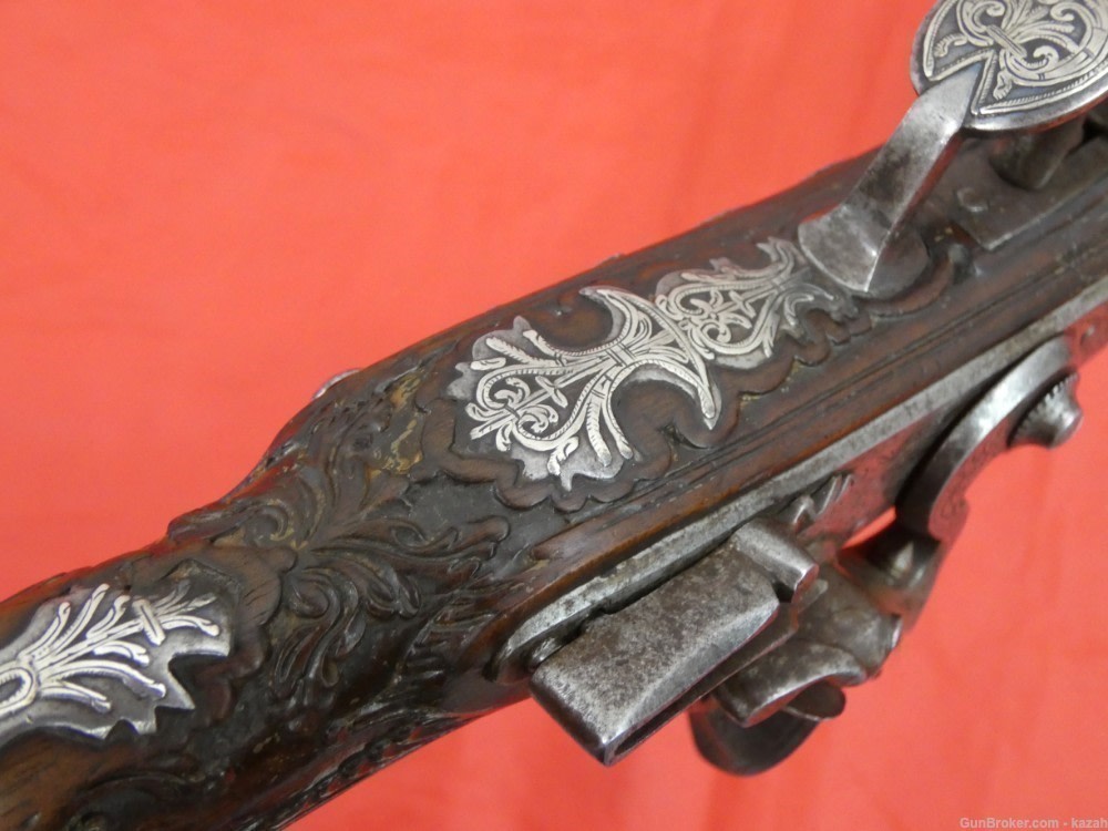 ANTIQUE FLINTLOCK BLUNDERBUSS PISTOL EUROPEAN for TURKISH OTTOMAN MARKET -img-25