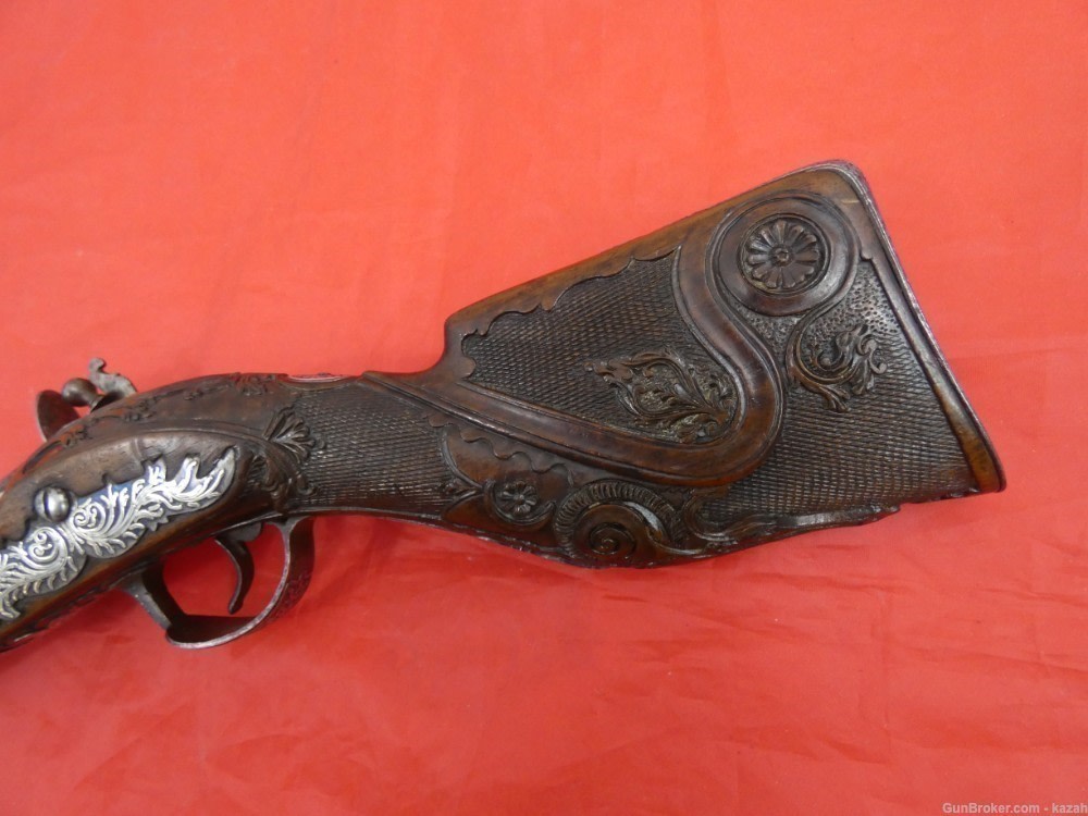 ANTIQUE FLINTLOCK BLUNDERBUSS PISTOL EUROPEAN for TURKISH OTTOMAN MARKET -img-2