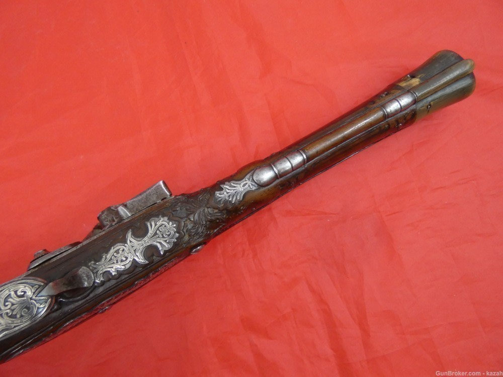 ANTIQUE FLINTLOCK BLUNDERBUSS PISTOL EUROPEAN for TURKISH OTTOMAN MARKET -img-23