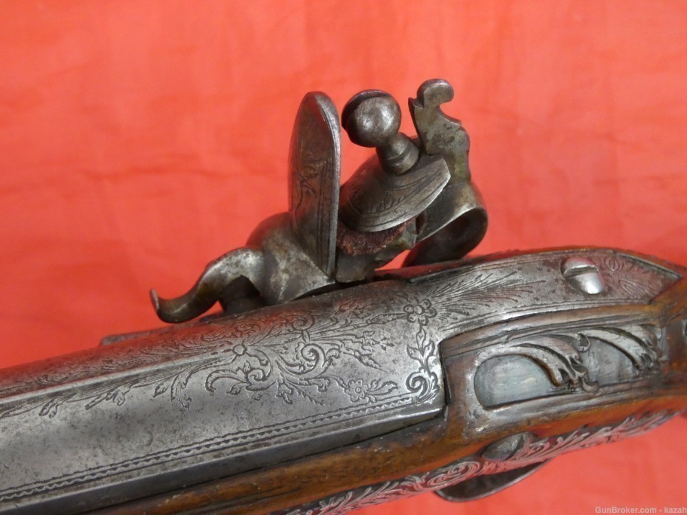 ANTIQUE FLINTLOCK BLUNDERBUSS PISTOL EUROPEAN for TURKISH OTTOMAN MARKET -img-14