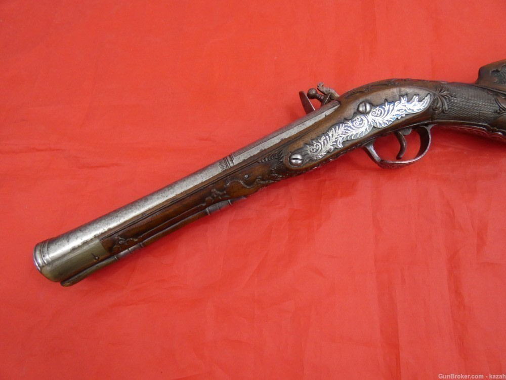 ANTIQUE FLINTLOCK BLUNDERBUSS PISTOL EUROPEAN for TURKISH OTTOMAN MARKET -img-19